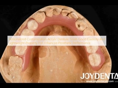 ব্যক্তিগতকৃত কাস্টমাইজেশন অ্যাক্রিলিক দাঁত ফিনিস উন্নত প্রোথেটিক কর্মক্ষমতা জন্য ভাল স্থিতিস্থাপকতা এবং হালকা ওজন সম্পত্তি